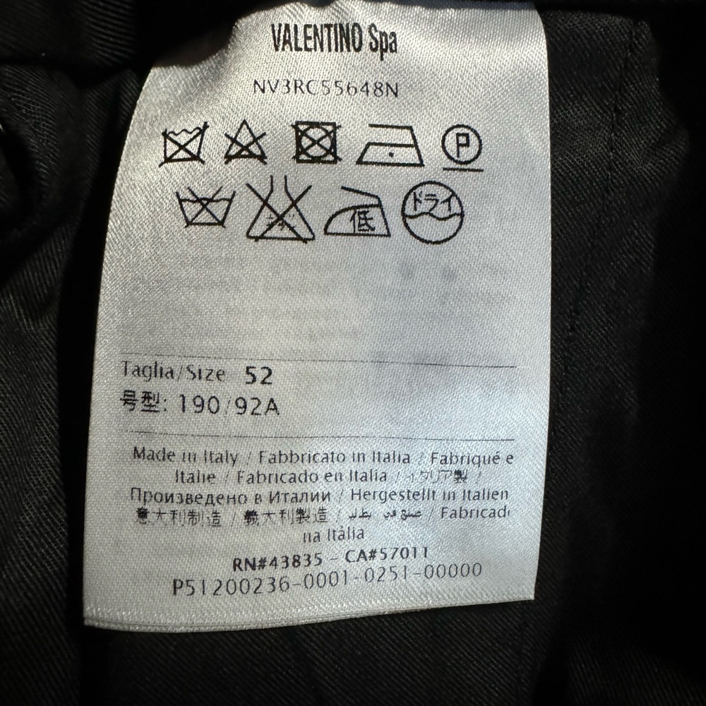 Valentino 21. Rockstud Untitled Chino Trousers Black Size 52IT 42US NWT - Picture 9 of 11